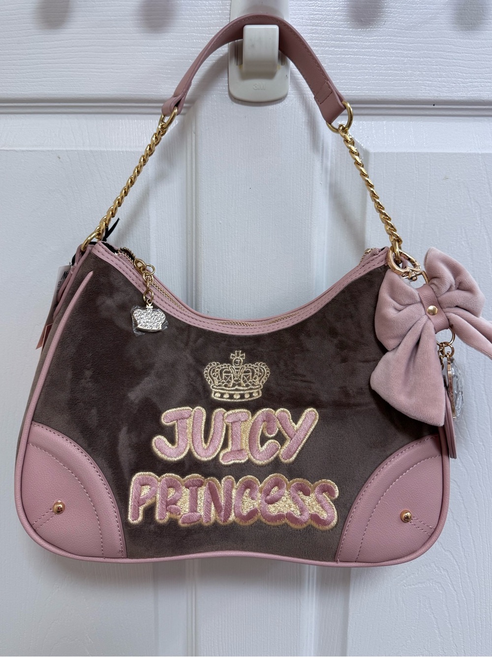 NWT Juicy Couture Juicy Princess Shoulder Bag in Iced Coffee